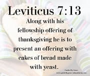 BREAD MADE WITH YEAST / LEVITICUS 7:13
