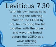 WAVE OFFERING / LEVITICUS 7:30