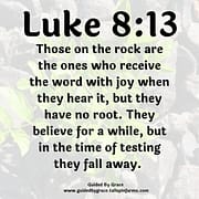 BELIEVE FOR A WHILE ... FALL AWAY / LUKE 8:13