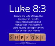 HELPING TO SUPPORT THEM / LUKE 8:3