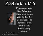 WOUNDS ON YOUR BODY / ZECHARIAH 13:6