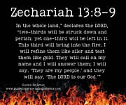 THIS THIRD I WILL BRING INTO THE FIRE / ZECHARIAH 13:8-9