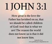 CHILDREN OF GOD / 1 JOHN 3:1