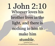 WHOEVER LOVES HIS BROTHER / 1 JOHN 2:10