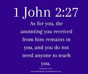 HIS ANOINTING TEACHES YOU / 1 JOHN 2:27