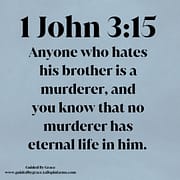 NO MURDERER HAS ETERNAL LIFE / 1 JOHN 3:15