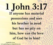 HIS BROTHER IN NEED / 1 JOHN 3:17