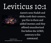 UNAUTHORIZED FIRE / LEVITICUS 10:1