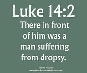 SUFFERING FROM DROPSY / LUKE 14:2