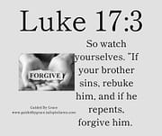 IF HE REPENTS FORGIVE / LUKE 17:3