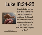 A RICH MAN ... THE KINGDOM / LUKE 18:24-25