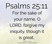 FORGIVE MY INIQUITY / PSALMS 25:11