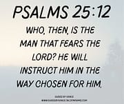 HE WILL INSTRUCT HIM / PSALMS 25:12