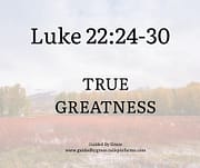 TRUE GREATNESS / LUKE 22:24-30
