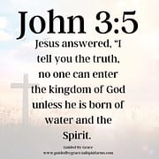 BORN OF WATER / JOHN 3:5