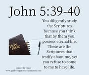 YOU DILIGENTLY STUDY / JOHN 5:39-40