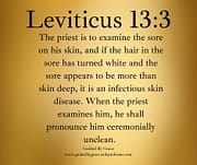 PRONOUNCE HIM CEREMONIALLY UNCLEAN / LEVITICUS 13:3