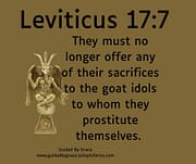 THE GOAT IDOLS / LEVITICUS 17:7