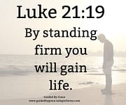 STANDING FIRM / LUKE 21:19