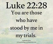 STOOD BY ME / LUKE 22:28