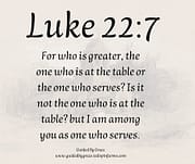 THE ONE WHO SERVES / LUKE 22:27
