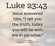 YOU WILL BE WITH ME IN PARADISE / LUKE 23:43