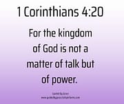 KINGDOM OF GOD ... POWER / 1 CORINTHIANS 4:20