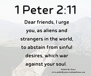 ALIENS AND STRANGERS / 1 PETER 2:11