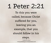 CHRIST SUFFERED ... FOLLOW IN HIS STEPS / 1 PETER 2:21