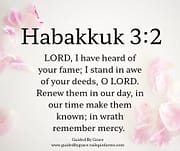 RENEW THEM IN OUR DAY / HABAKKUK 3:2