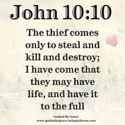 THE THIEF COMES ... I HAVE COME / JOHN 10:10