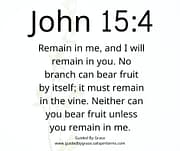 REMAIN IN ME / JOHN 15:4