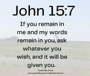 ASK WHATEVER YOU WISH / JOHN 15:7
