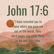 THEY HAVE OBEYED YOUR WORD / JOHN 17:6