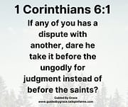 BEFORE THE UNGODLY / 1 CORINTHIANS 6:1