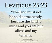 THE LAND / LEVITICUS 25:23