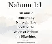 NINEVEH / NAHUM 1:1