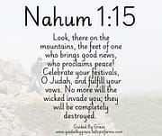 GOOD NEWS / NAHUM 1:15