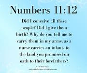 CARRY THEM ... AS A NURSE / NUMBERS 11:12