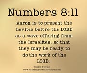 LEVITES ... AS A WAVE OFFERING / NUMBERS 8:11