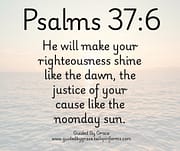 MAKE YOUR RIGHTEOUSNESS SHINE LIKE THE DAWN / PSALMS 37:6