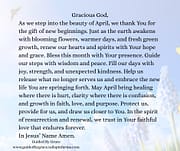 A PRAYER FOR APRIL 2026