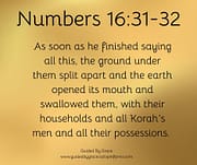 WITH THEIR HOUSEHOLDS / NUMBERS 16:32