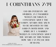 AN UNMARRIED WOMAN / 1 CORINTHIANS 7:34