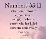 CITIES OF REFUGE / NUMBERS 35:11