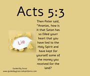 LIED TO THE HOLY SPIRIT / ACTS 5:3