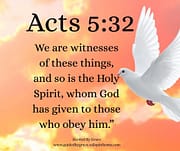 HOLY SPIRIT ... TO THOSE WHO OBEY HIM / ACTS 5:32
