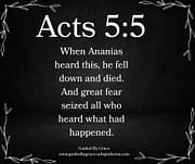 ANANIAS FELL DOWN AND DIED / ACTS 5:5