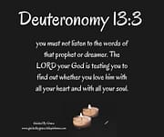 NOT LISTEN TO ... THAT PROPHET / DEUTERONOMY 13:3
