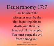 PURGE THE EVIL / DEUTERONOMY 17:7